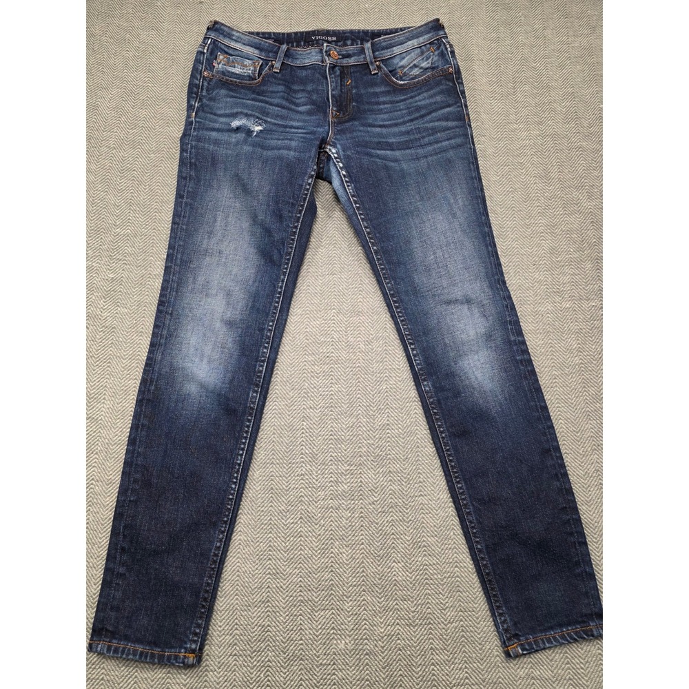 VIGOSS The Jagger Super Skinny Jean Dark Wash Distressed‎ Women's W 27 Length 29